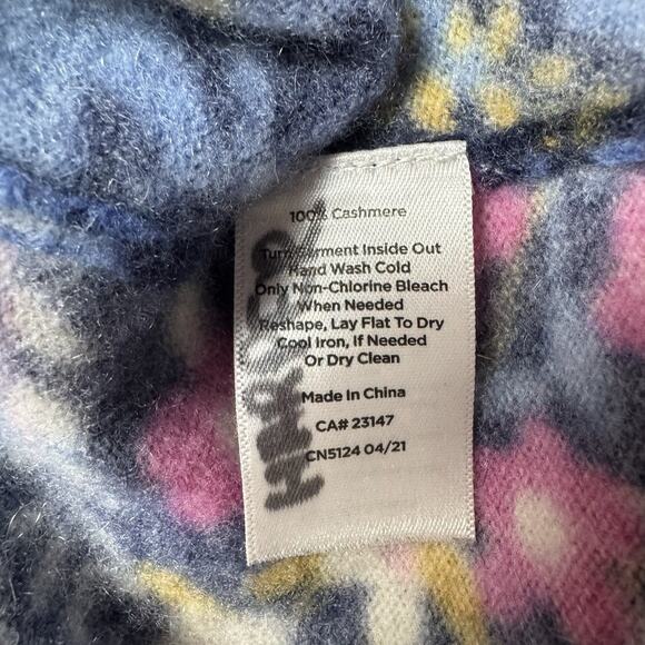 Talbots Cashmere Floral Sweater Size Large (Runs Small) - Picture 6 of 6